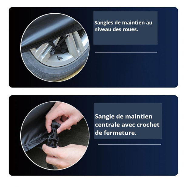 Fixation housse de carrosserie taille M