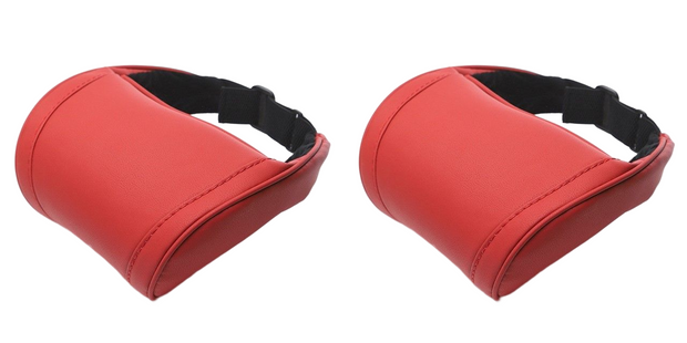 Accessoires Tesla Model 3, 2 coussins appuie-tête rouges.